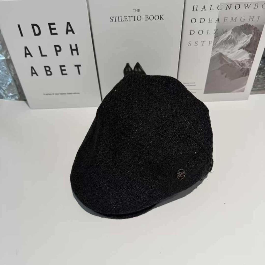Flat Vintage Plaid Cap Breathable Polyester Beret For Casual And Office Wear