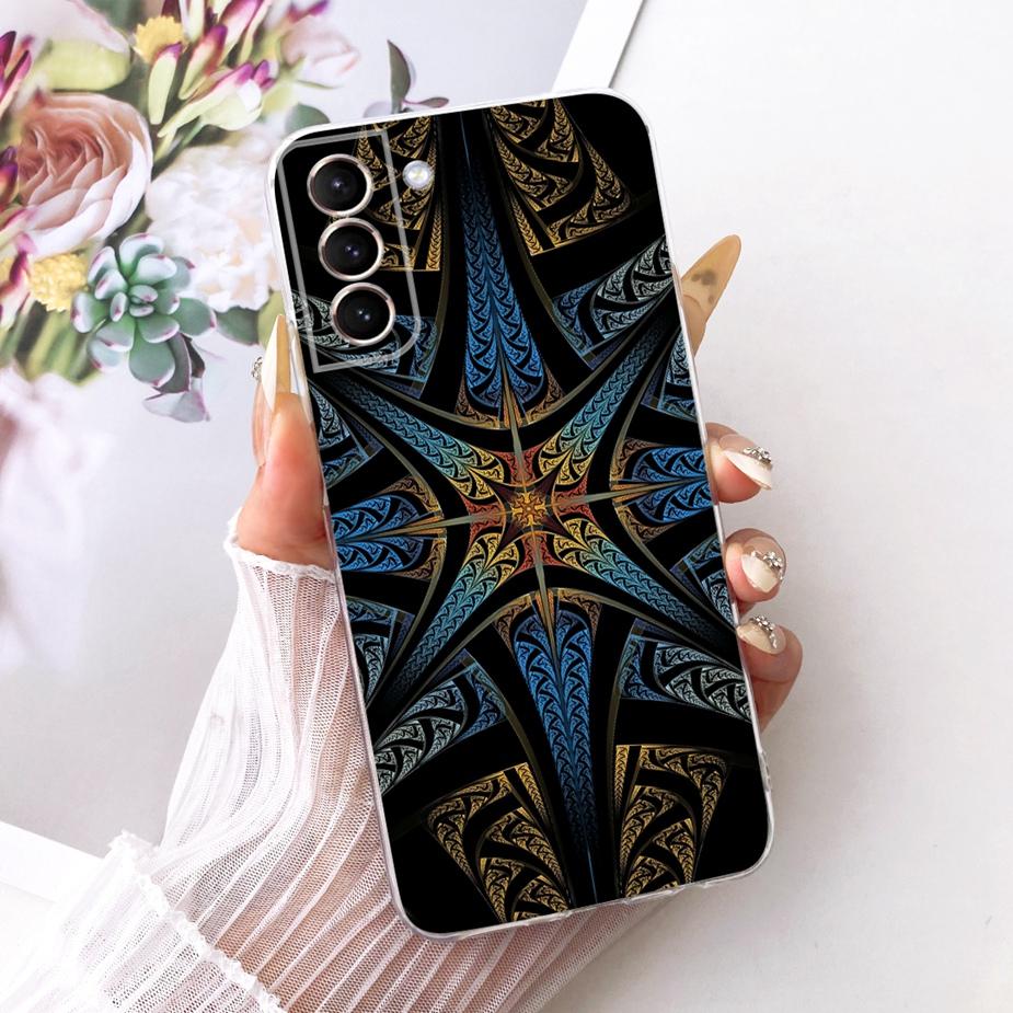 For Samsung Galaxy S21 Plus Case S21 FE Luxury Bow Flowers Painted Cover Soft Silicone Case For Samsung S21 Ultra S 21 S21+ Bags