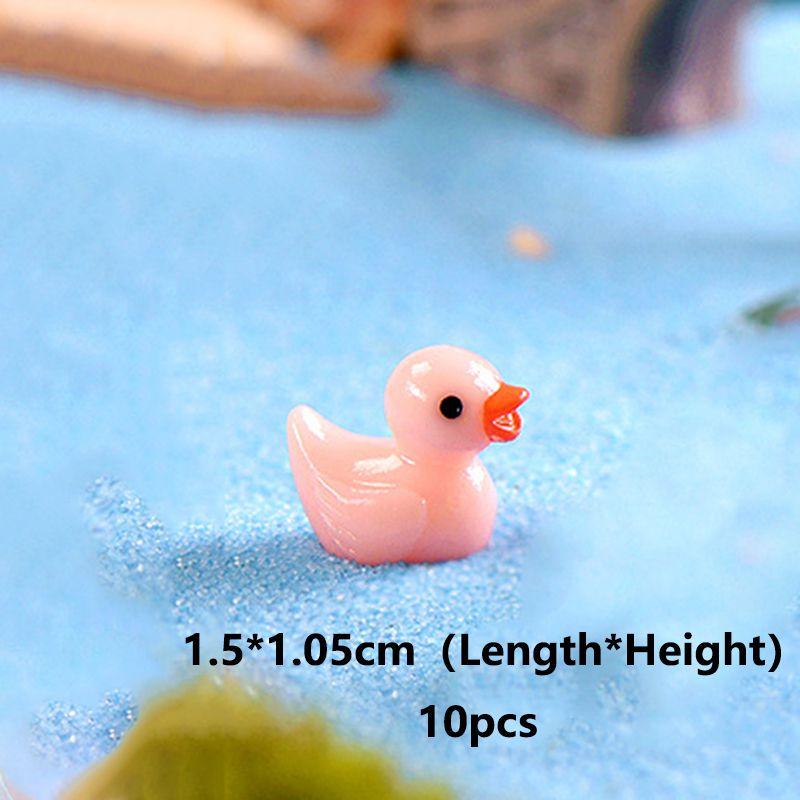Colors 5 Mini Colorful Duck Resin Diy Micro Landscape Ornament Garden Miniatures