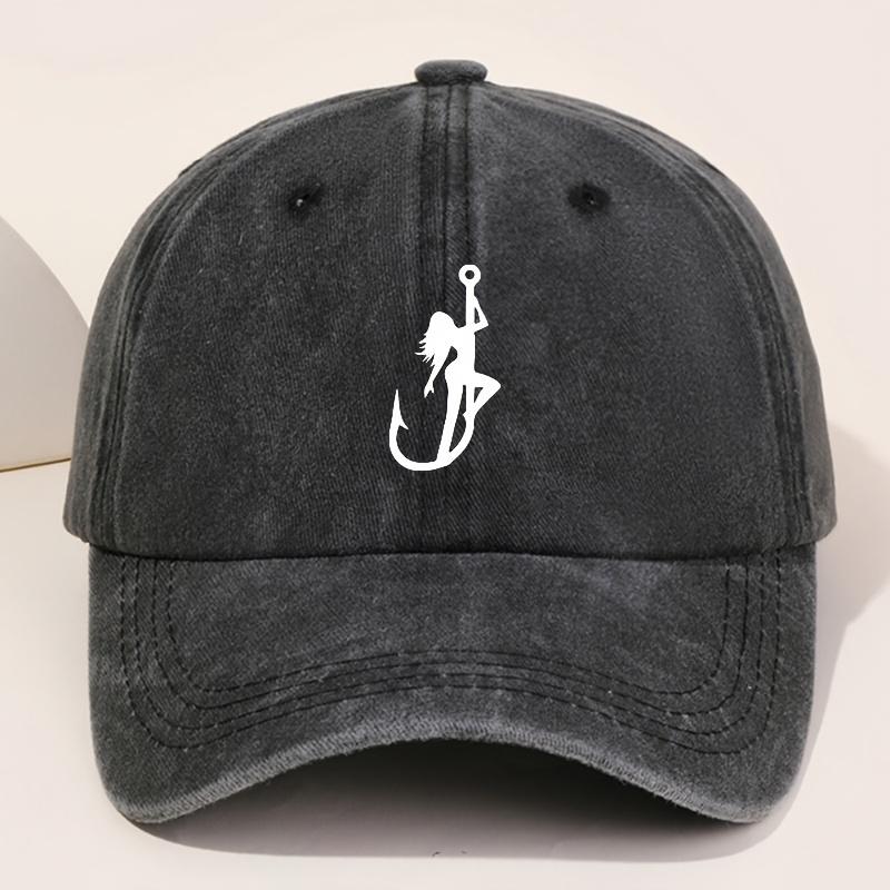 

Fishhook Beauty White Print Baseball Cap Unisex Fashion Retro Outdoor Hat чёрный