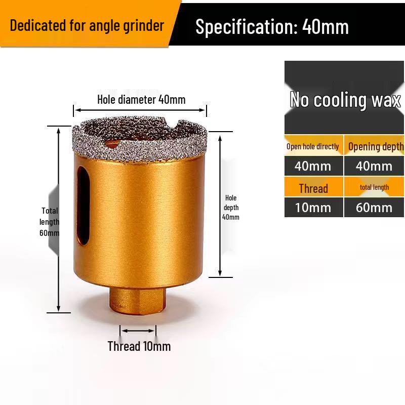 Dual-Purpose Angle Grinder Drill Bit for Porcelain, Granite, and Vitrified Tiles