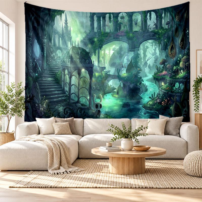 Hollow Knight Wall Tapestry Home Decor Hanging Cloth Art Background Tapestry for Bedroom