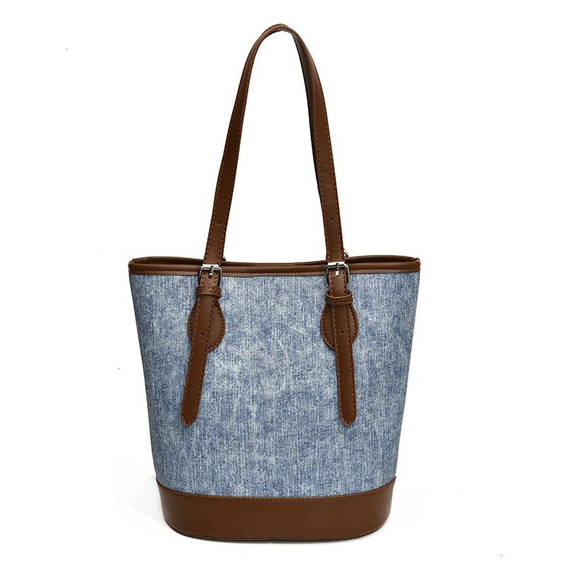 Women's Bag Retro Large-capacity Bucket Bag New Trendy Tote Bag Small Bag Shoulder Armpit Bag Handbag