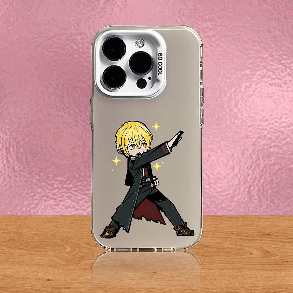 L-Limbus C-Company Don Quixote For iPhone 17,16,15,14,13,12,X,8,Pro,Max,Plus,SE4,Air,Mini Anti-Slip Design White IMD Matte Case