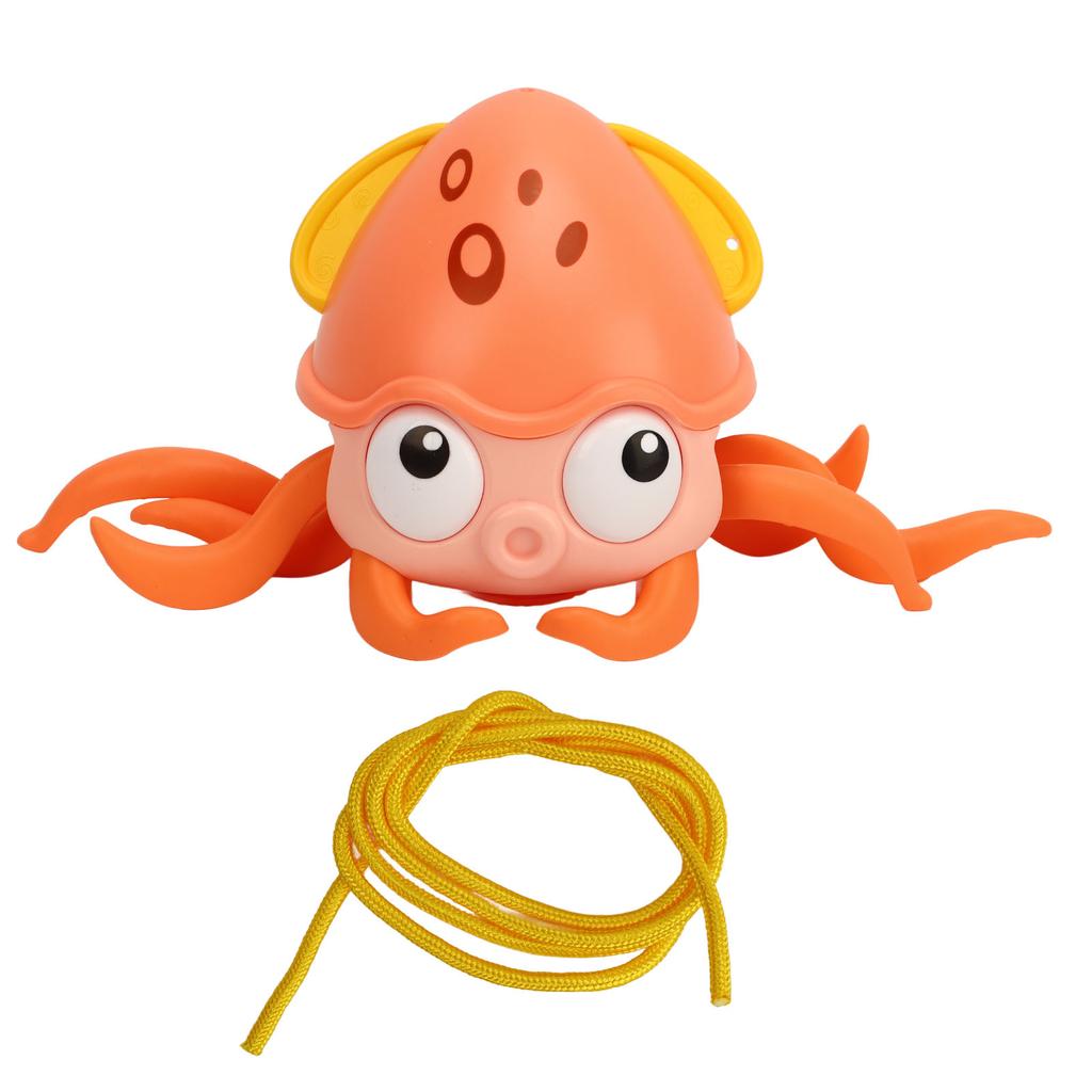 Oktopus Spielzeug Orange Entzückendes Design Kunststoff Sicher Sauber Einfache Bedienung Badespielzeug für 18 Monate und