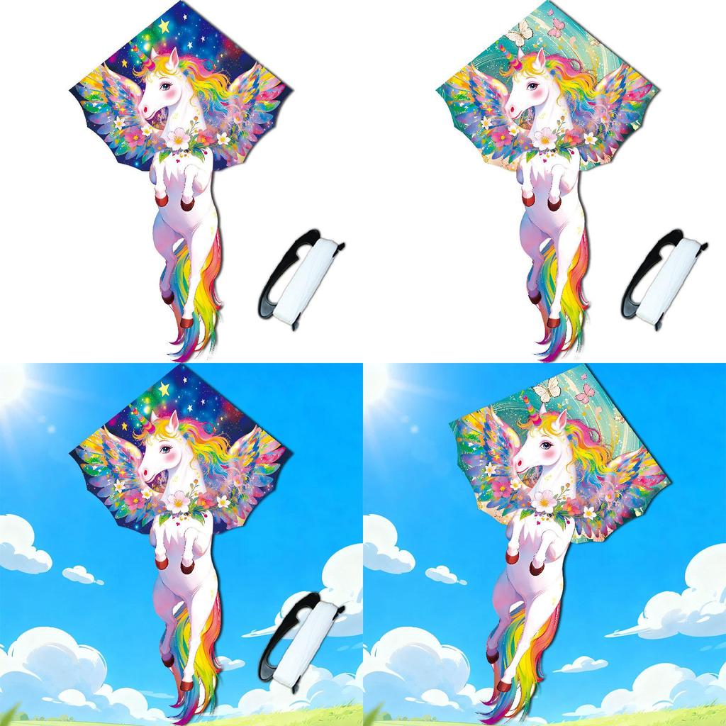 Unicorn Kite For Kids With Polyester Material And Glass Fiber Frame For Outdoor Play And Gift