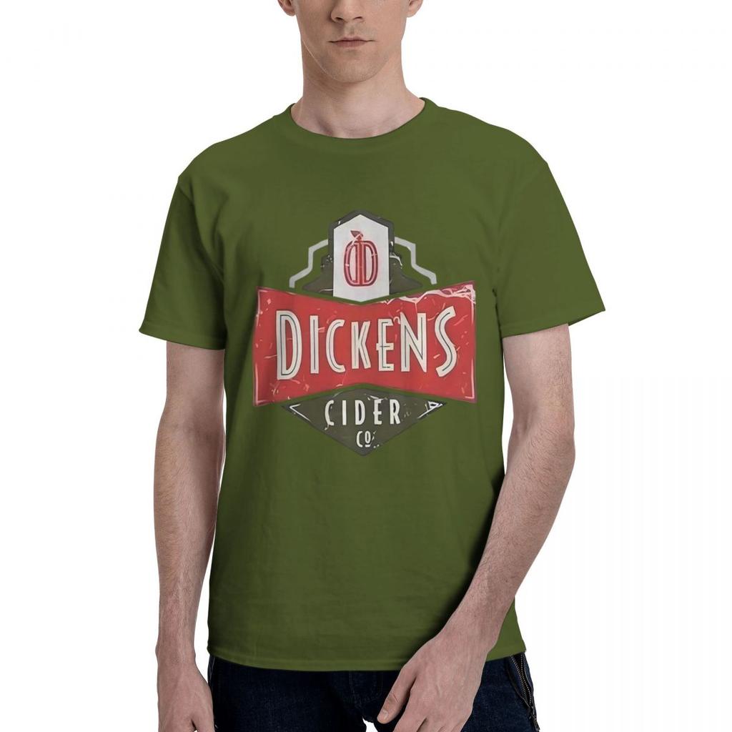 Dickens Cider Graphic 100 Cotton Casual Breathable Confortable Shirt Short Sleeve TShirt Tshirts Men
