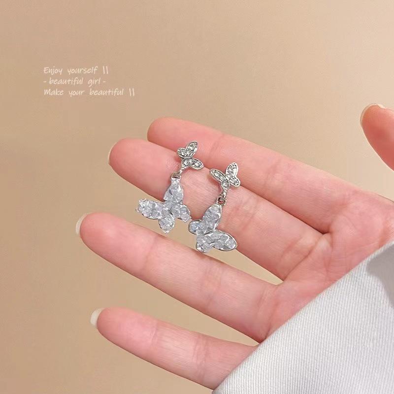 Elegant Bow-Knot Tassel Alloy Earrings for Women's 2025 Spring/Summer