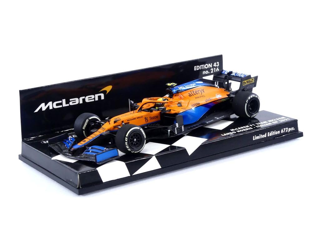 Minichamps scale McLaren MCL35M Norris Italian GP 2021 2nd place finished model 1/43