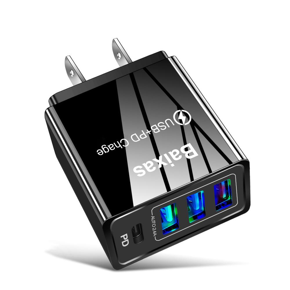 Universal 4-Port USB Travel Charger 5V/2.4A Fast Charging Adapter - AU/EU/UK/US Plug