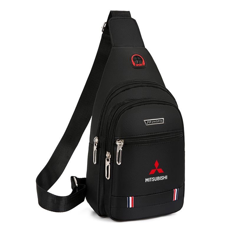 Leisure Car Small Backpack One-shoulder Messenger Bag Chest Bag For Mitsubishi Lancer Asx Outlander Pajero L200 Ralliart Lancer