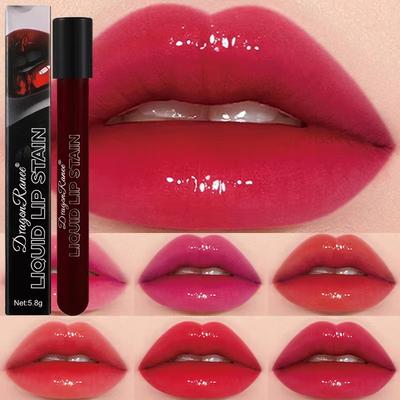 Mirror Lip Gloss Long Lasting Not Fade Lip Tint Water Gloss Glass Lipstick Blood Plasma Lips Makeup Halloween Lip Stain Cosmetic