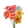 Fleur Céramique 3D Faite à la Main Fleur Artificielle Réaliste Décoration Bouquet de Fleurs Éternelles pour Salon Table à Manger Bureau Maison Décoration Vase