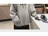 1977 American Fashion Men's Oversized Hooded Sweatshirt - Spring/Autumn, Heavy Velvet, High Street Couple Style.