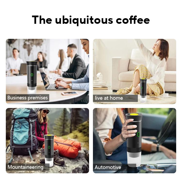 Wireless Electric Portable Espresso Coffee Machine for Car & Home Camping Coffee Maker 3-in-1 Capsule Powder Travel Coffee Mak