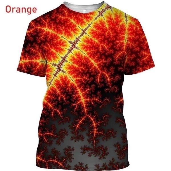 Summer Round Neck 3D Lightning Printed Top Fashionable Casual Short Sleeved Children's Boy T-shirts