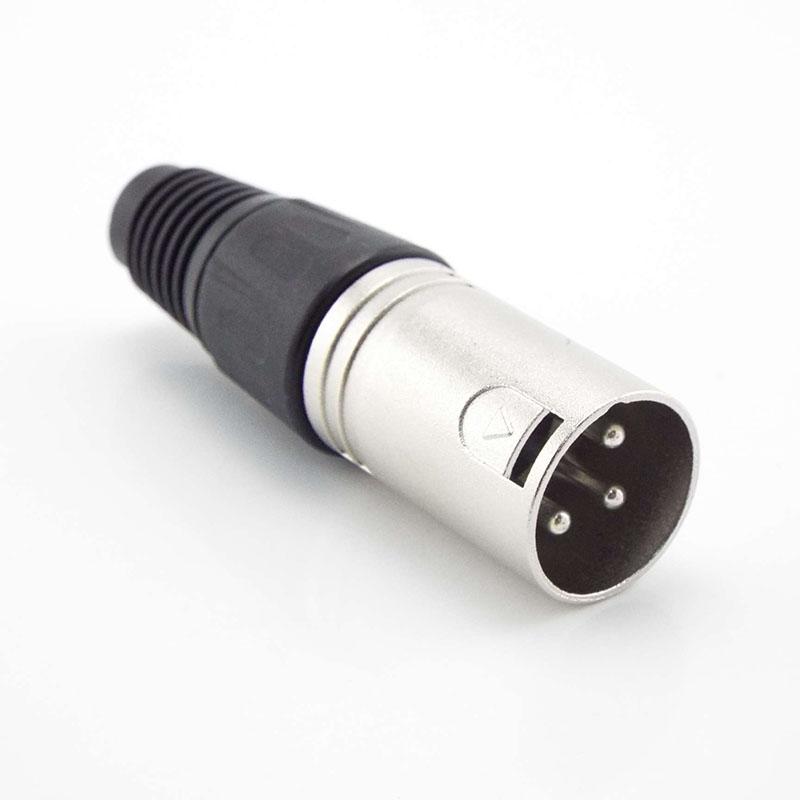 3 Pin 4 pin core XLR power Connector Adapter male female Audio Cable MIC Plug Jack Terminals Microphone Wire
