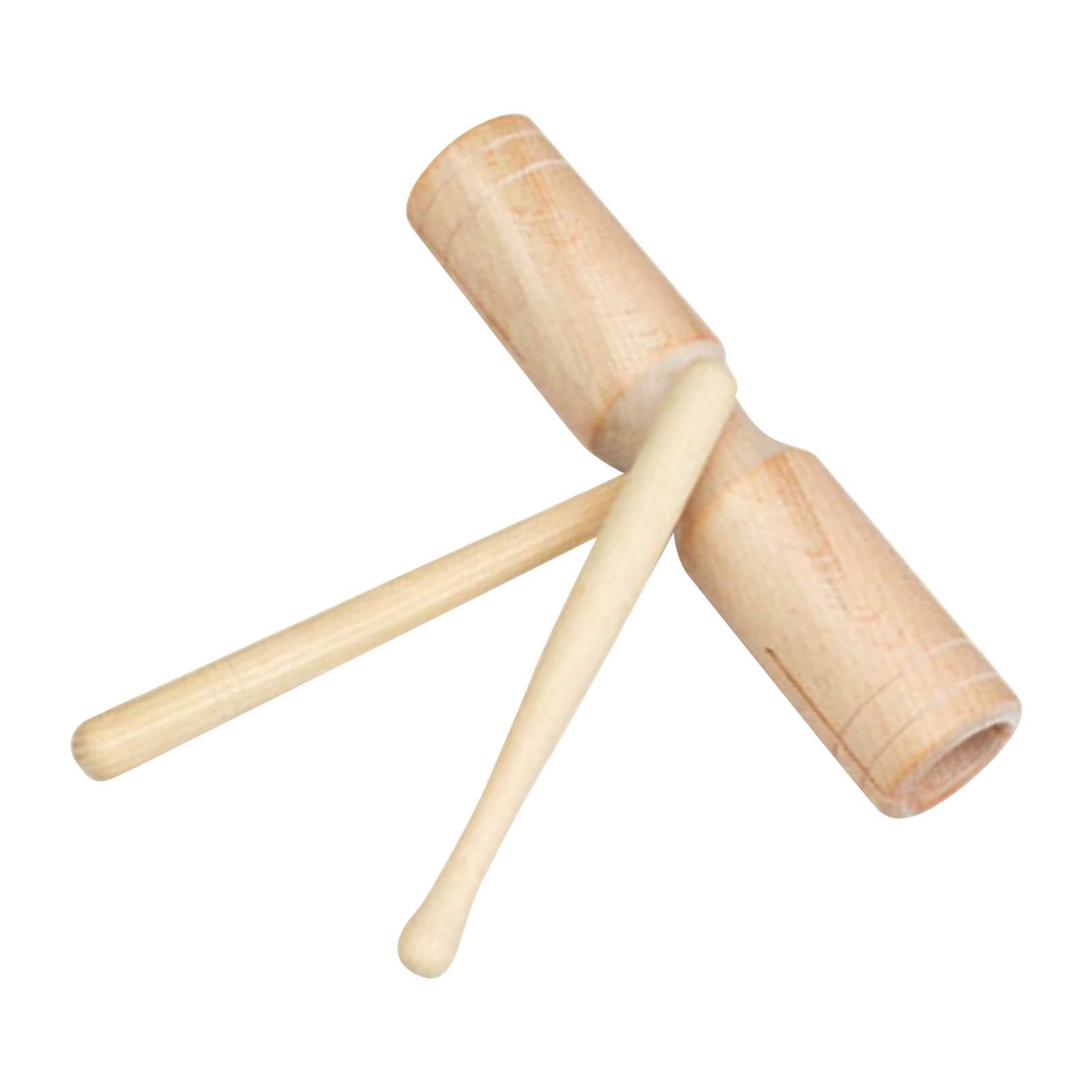 

Двойной Звук Деревянный Цилиндр Ручной Дошкольный Образовательный Музыкальный Инструмент Игрушки для Детей Маленький