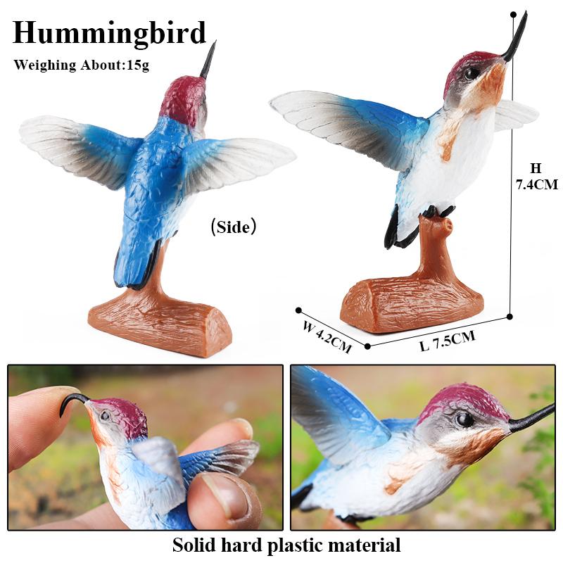 Oenux Forest Bird Animals Wild Ostrich Magpie Owl Crow Flamingos Figurines Action Figure PVC Garden Decoration Miniature Kid Toy