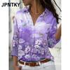 JPNTKY Women's Fashion Casual Long Sleeve POLO Neck Blouses & Shirts