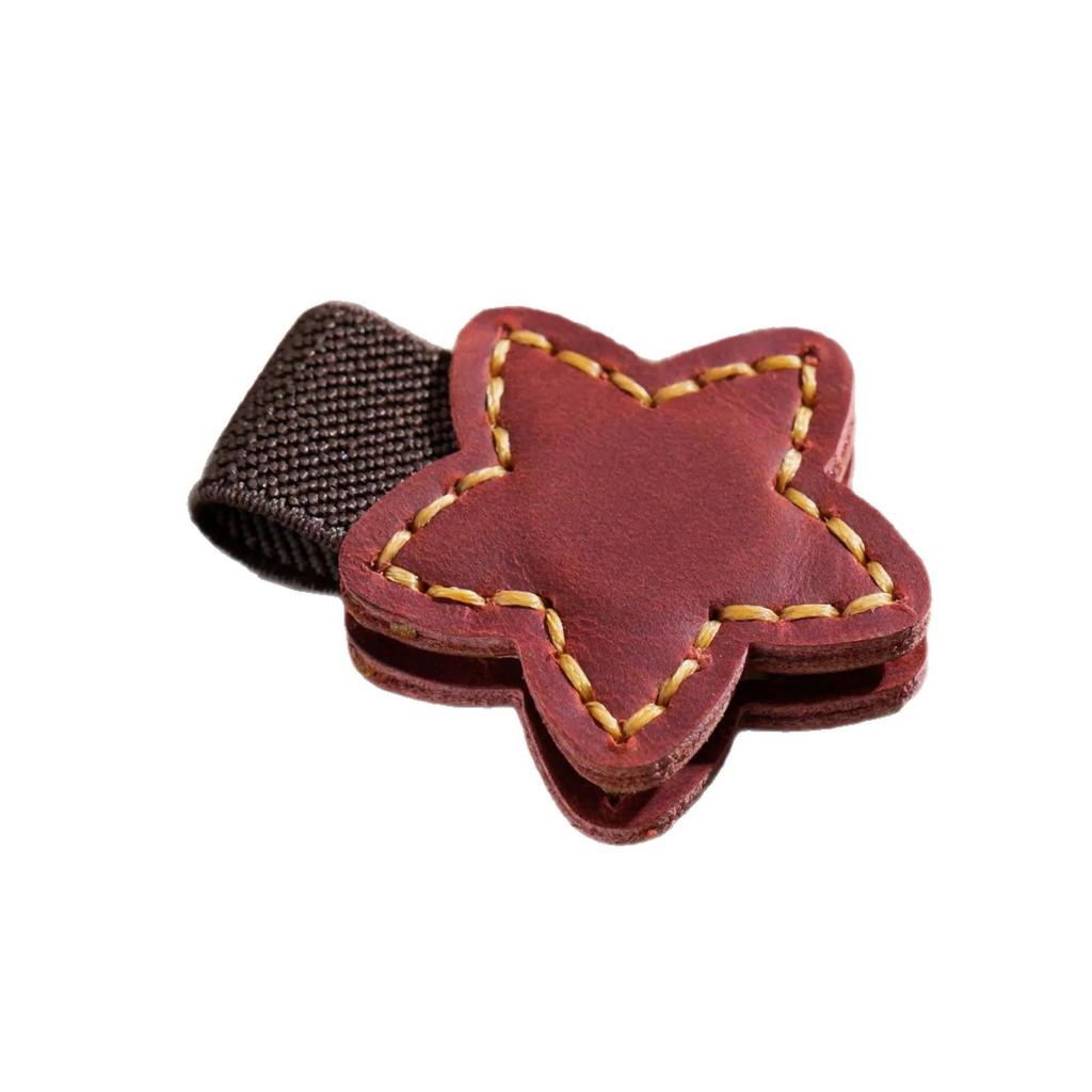 Crazy Horse Leather Magnetic Bookmark Star - PU Page Clip Holiday Gift