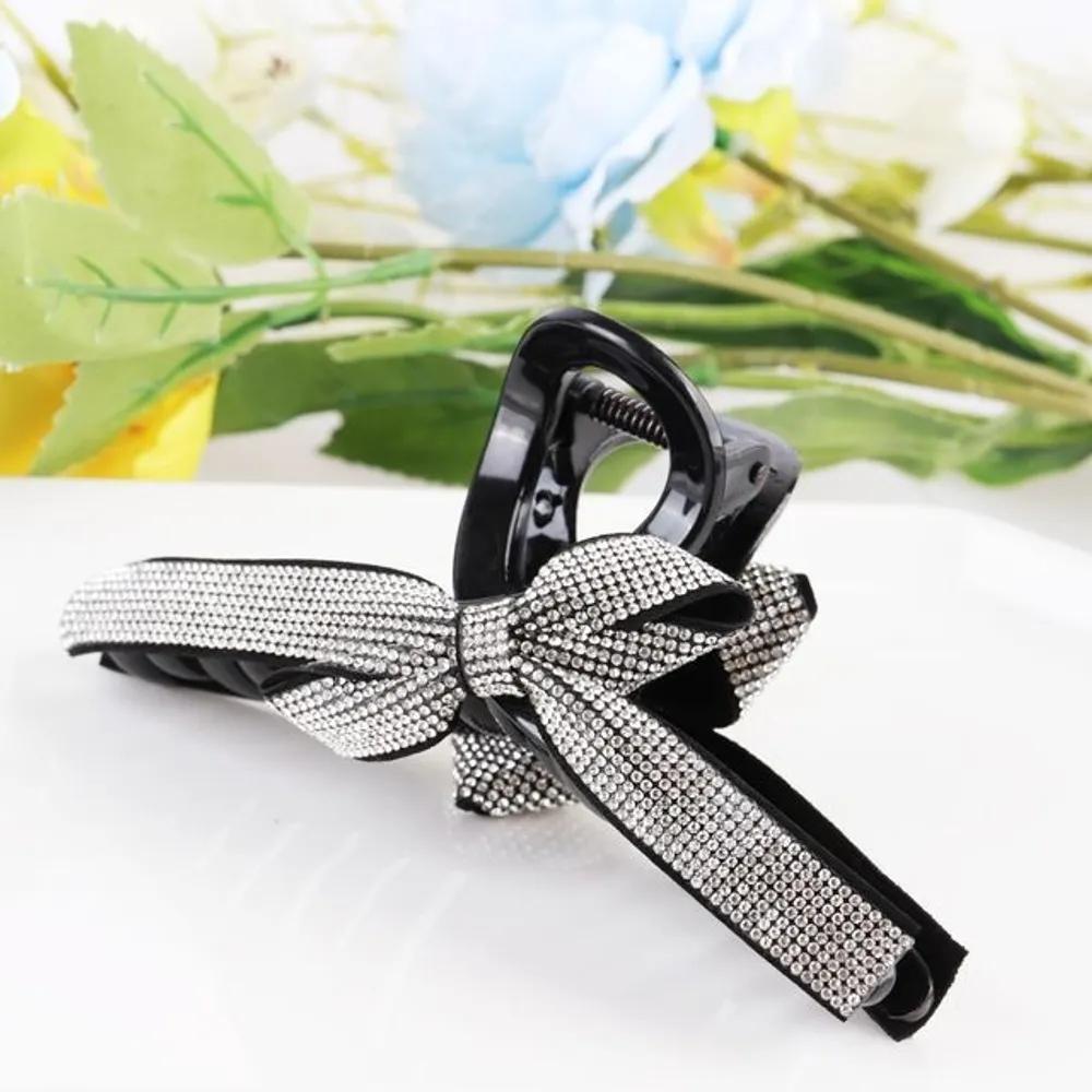 Women s Hair Clip Crystal Sequin Line Ribbon Claw Clip HA920Tp