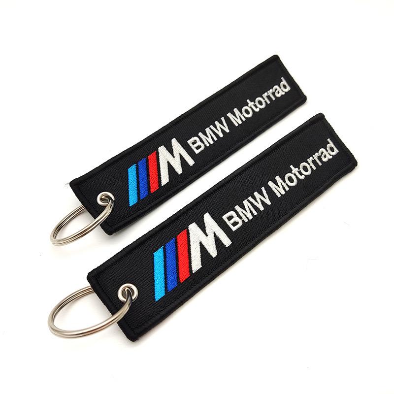 Car Motorcycle Keychain Pendant Textile Embroidery Key Rings Short Cloth Key Chain Accessories For BMW M Sport M3 M4 M5 M6 E46 knpc33