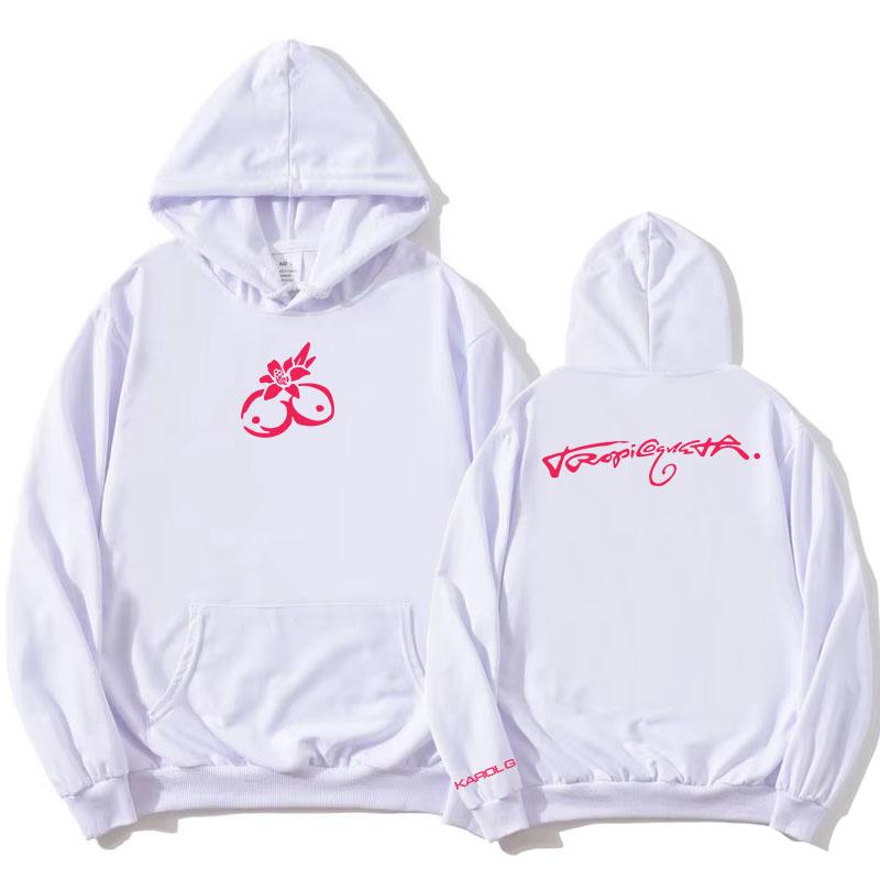 KAROL G Tropicoqueta Hooded Sweatshirt Graphic Men's Long-sleeved Sweatshirt Casual Singer Album Print Sudader