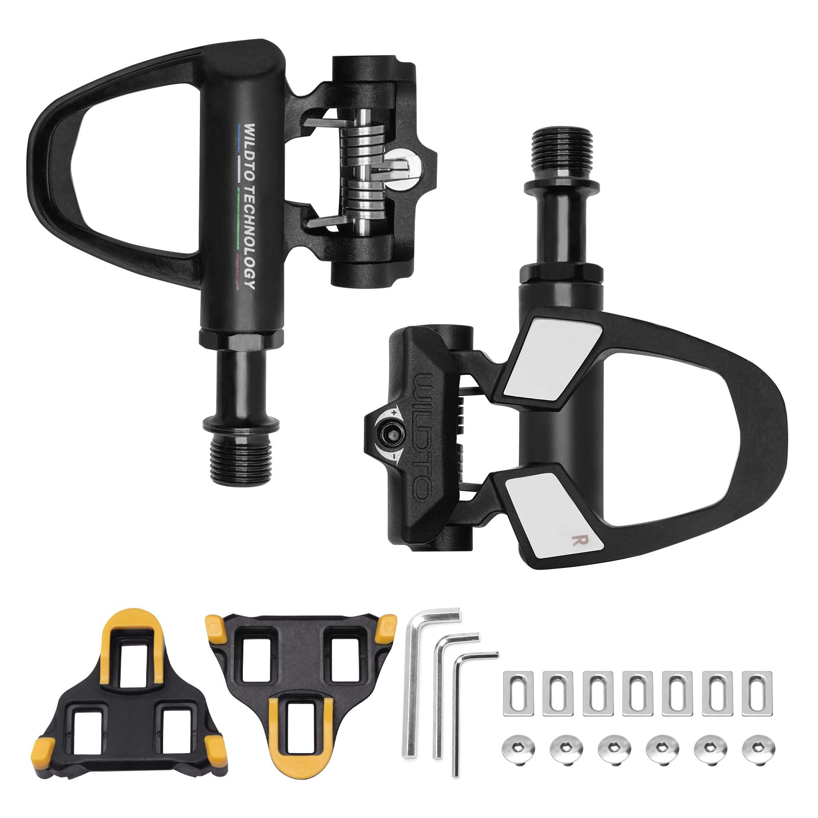 

Road bike pedal SPD-SL compatible bicycle cleat pedal R10-T carbon/titanium 46,289 чёрный