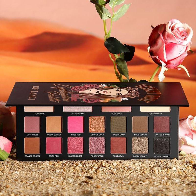 DE'LANCI - 18 Colors Eyeshadow Palette - Desert Rose