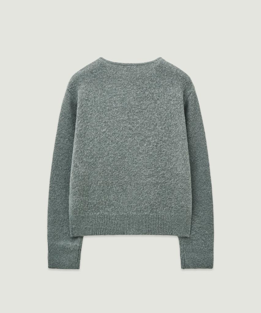 Lmood Alphonso Brushed Mohair Wool Cardigan Ash Grey