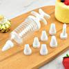 8 Nozzles Cake Decorating Gun Multi-Purpose Icing Sugar Frosting Tool with Tips Buttercream Cookie Cupcake Pastry