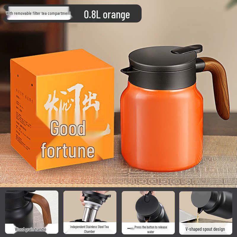 High-Capacity Thermos Flask with Tea Infuser – Long-Lasting Thermal Insulation, Food-Grade, Ideal for Home Use