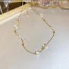 High-End Crystal Cube Clavicle Necklace – Trendy Titanium Steel Fashion for Women