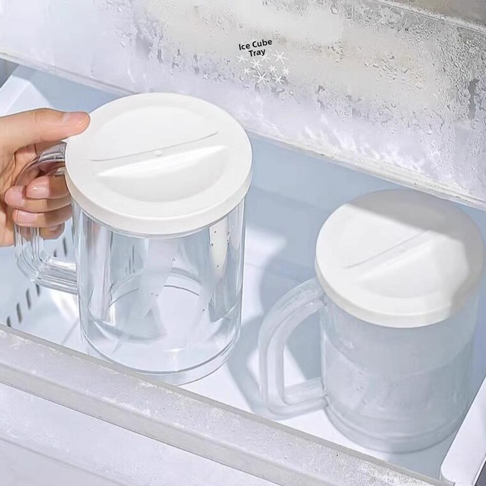 Plastic Cold Drink Chilled Cups Large Capacity Leak-Proof Ice Coffee Cup Washable Thickened Double Interlayer Cup Barbecue