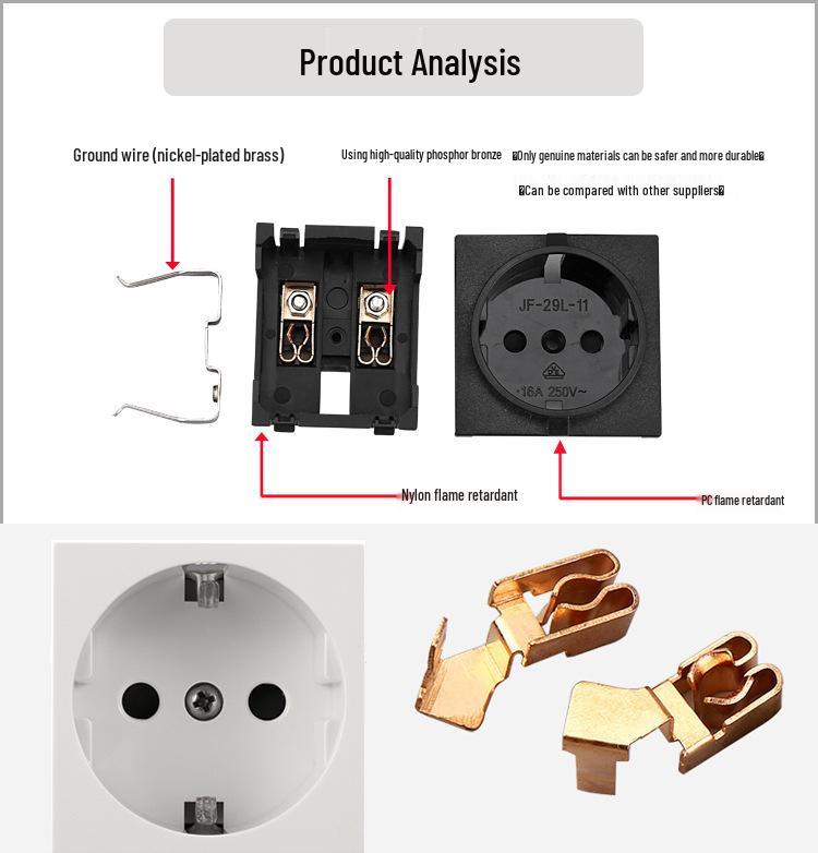 German Standard Multi-configuration Indonesian Power Socket CAT6 HDMI Pop-up Desktop Socket