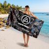 Linkin Park Customized Name Text Beach Towel, Soft Absorbent Towel Beach Pool Travel Personal Gift