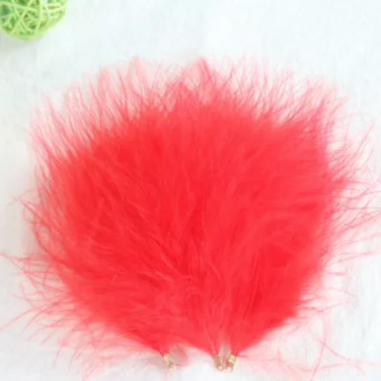 FeatherVelvet Feathers with Metal Clip Buckle, Turkey Plumas, DIY Feather Jewelry, Craft, Dream Catcher, Decoration Material, 10-12cm