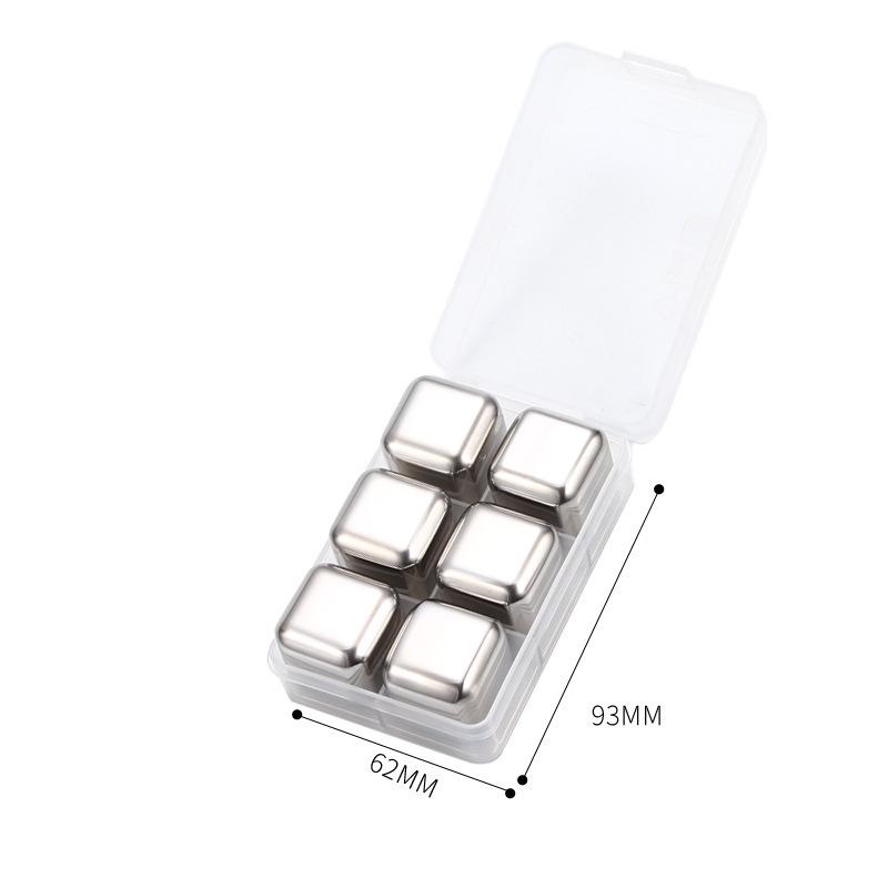Stainless Steel Whiskey Stones Set - Reusable Ice Cubes for Drinks