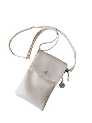 Smartphone Shoulder Flap Mini Shoulder Bag [mauve] Bag, 4-Pocket Style, (Grey Beige)