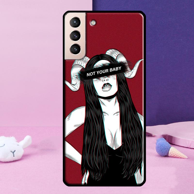 Devil Girl Woman Phone Case For Samsung Galaxy S25 Ultra S24 S23 Ultra S9 S10 S20 S21 S22 Plus S24 FE Cover