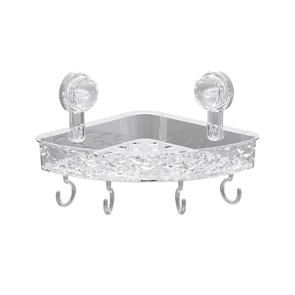 

Полки для ванной комнаты без сверла Унитаз Умывальник Угловой стеллаж для хранения Кухонные принадлежности прозрачный