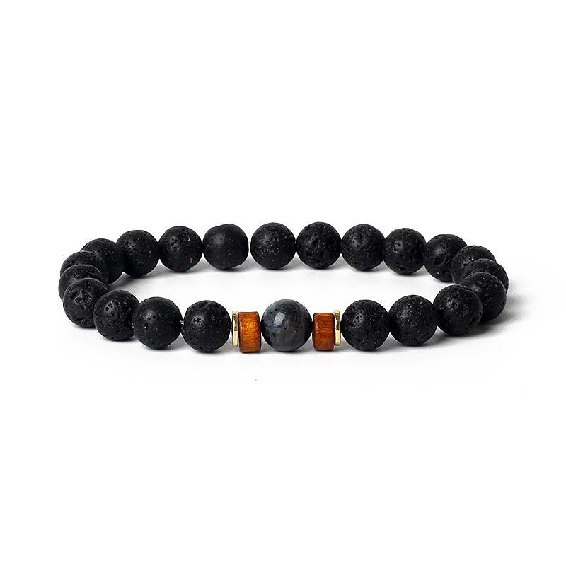 Lava Onyx Dzi Tibetan Buddha Bracelets Men Volcanic Stone Chakra Beads Diffuser Bracelet Women Vintage Meditation Amulet Jewelry