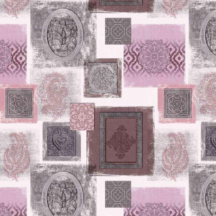 Nappe - Galante - Rose - Toile cirée - Largeur 140 cm - Longueur personnalisable jusqu'à 20 m