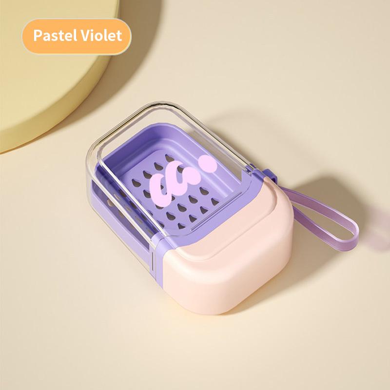 Dopamine Type Travel Soap Box (lid Sealed) - Double-layer Drainage, Portable and Practical, Very Suitable for Storing Travel Soa