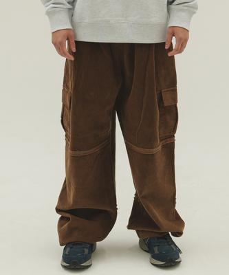CAMEL WORK Weite Cord-Cargo-Hose (Braun)