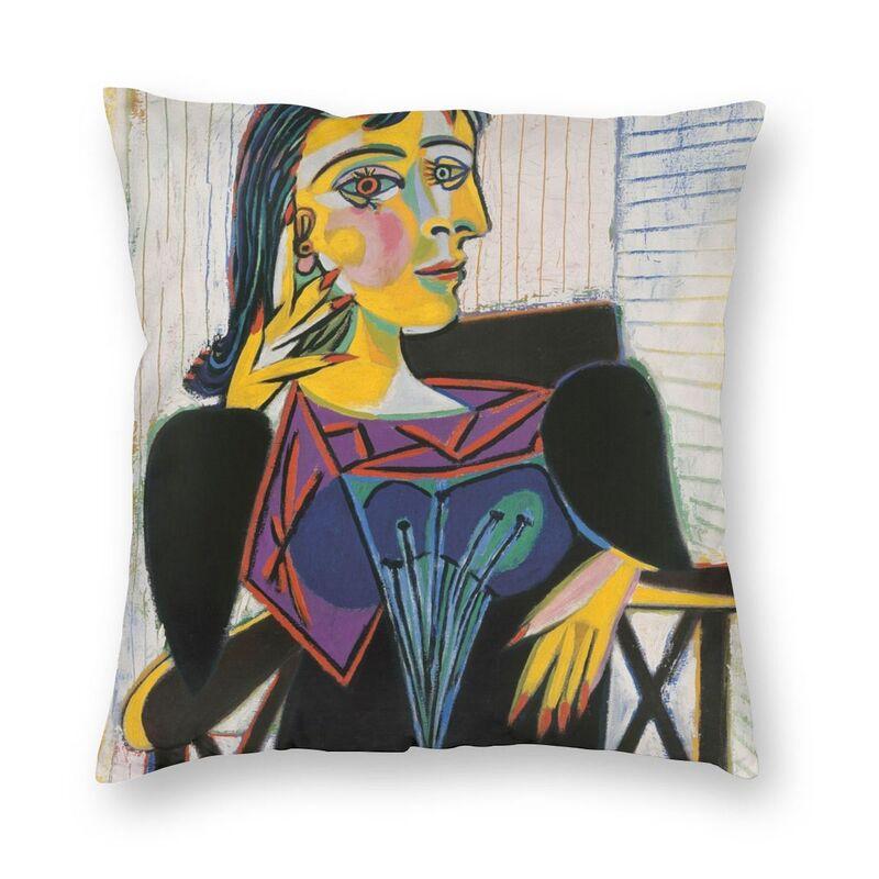 Pablo Picasso Luxury Cushion Cover Car Polyester Pillowcase Single Row Face Art Pillowcase Sofa