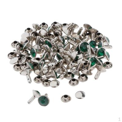 50 Stück dekorative Nieten 7 mm Kristall Strass Nieten Gothic Punk für Möbel,