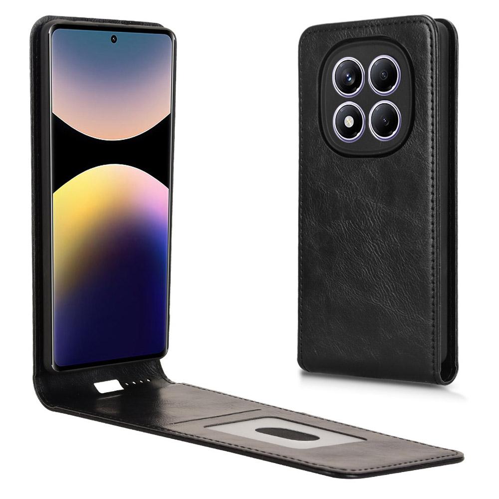 For Xiaomi Redmi Note 14 Pro 4G Case with Card Slot Magnetic Vertical Flip Leather Phone Cover