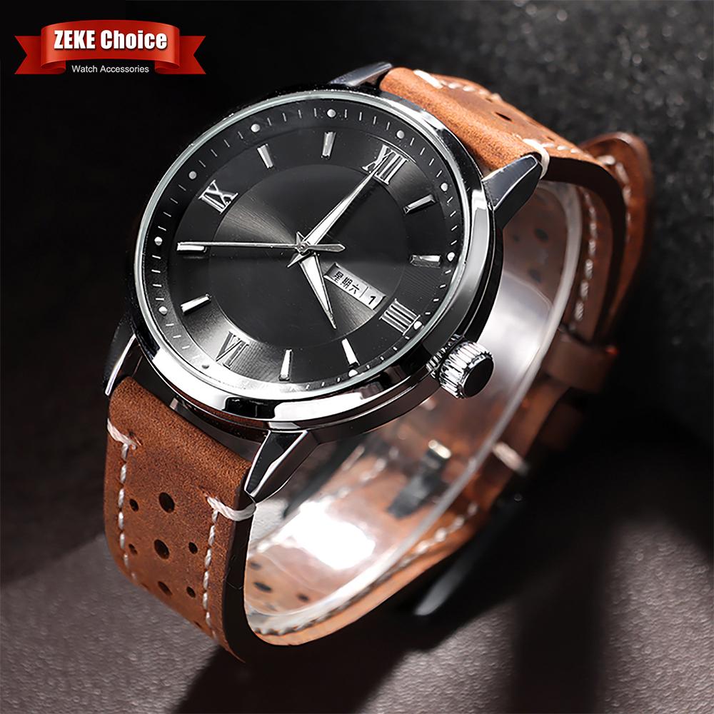18/19/20/21/22/24mm Cowhide Watch Bands Vintage Racing Leather Watch Strap for Seiko Quick Release Breathable Porous Watchband